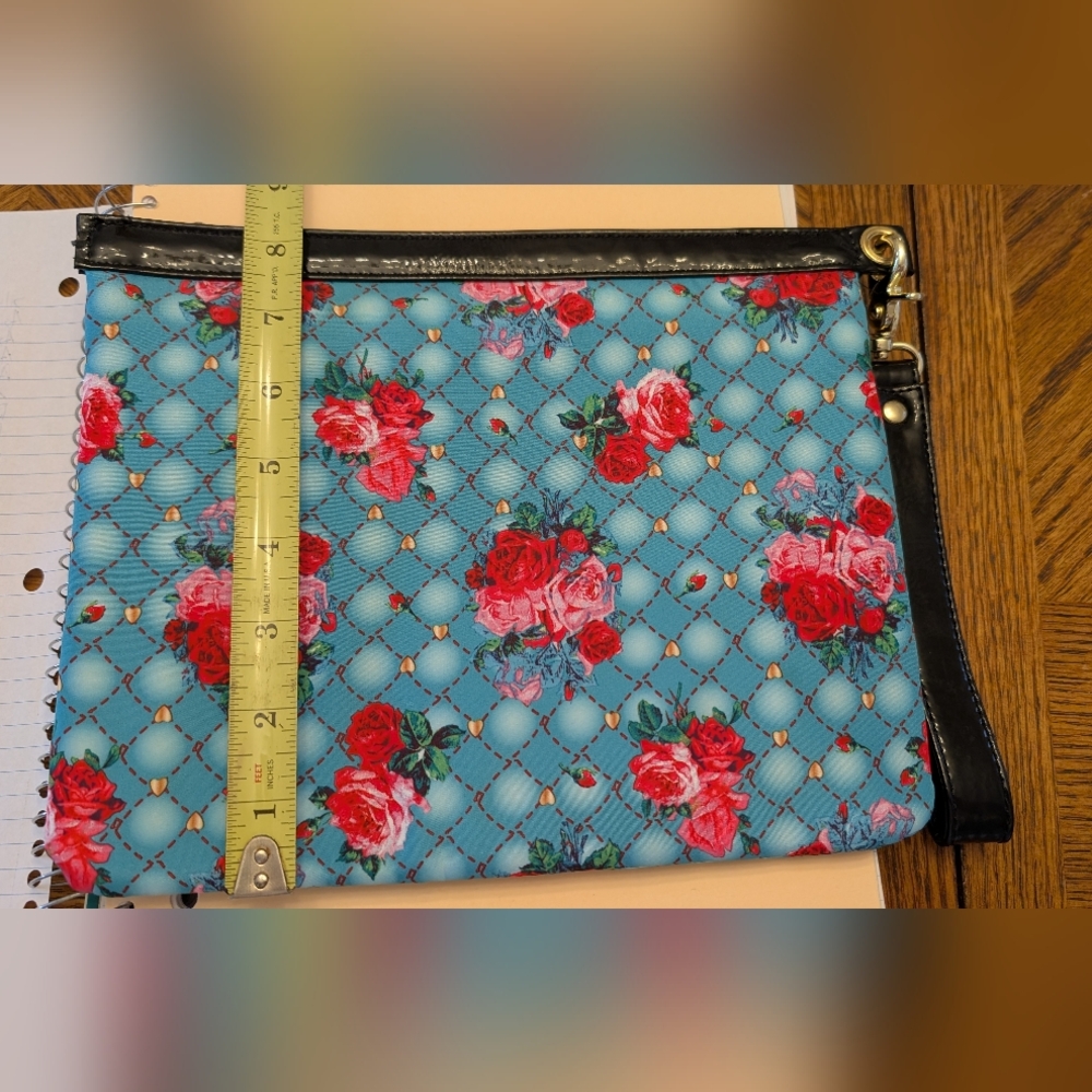 Betsey Johnson Blue and Red Quilted Cosmetic Bags - Picture 7 of 9